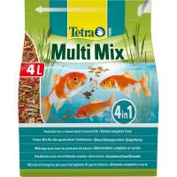 Корм для прудовых рыб TetraPond Multi Mix гранулы хлопья таблетки гаммарус 4л