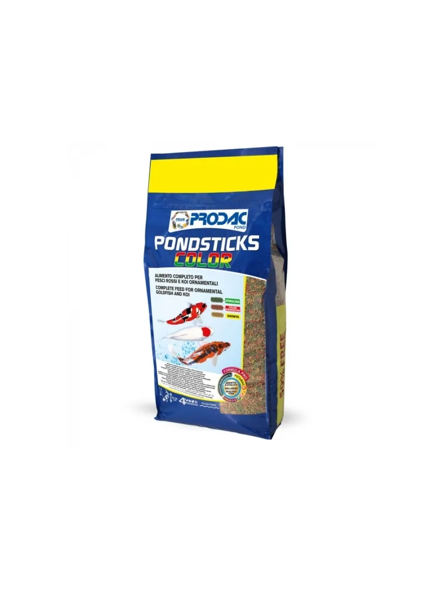Корм для прудовых рыб Prodac Pondsticks Colour 4 кг, 32 л