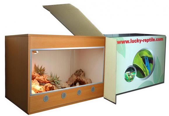 LUCKY REPTILE Террариум "Стартовый комплект для Эублефаров деревянный", бук, 80х50х50см (Германия)!