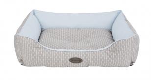 SCRUFFS Лежак для животных с бортиками "Siesta", серо-голубой, 90х70х23см (Великобритания)!