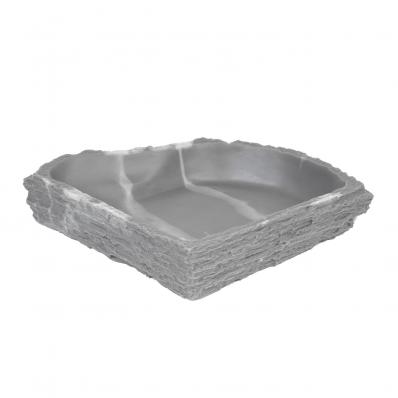 LUCKY REPTILE Кормушка-поилка угловая для рептилий "Granite", 12х10.5х3см (Германия)!