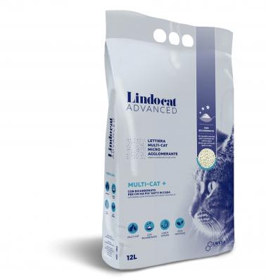 LINDOCAT Наполнитель комкующийся без запаха "Advanced Multi-Cat+", 12л