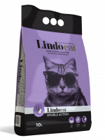 LINDOCAT Наполнитель комкующийся с ароматом лаванды и маслом арганы Double action, 10л
