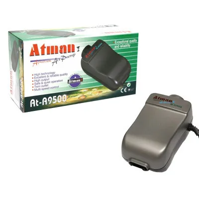 Компрессор Atman AT-A9500 для аквариумов до 500 литров, 270х2 л/ч, регулируемый