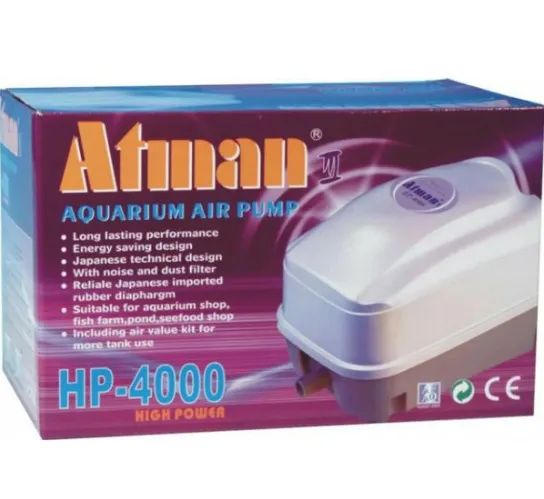 Компрессор Atman HP-4000, мембранный, 16W, 30л/мин, 0,022МПа, 10 выходов