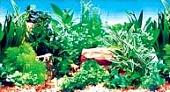 Фон для аквариума и террариума Hailea пресноводный с растениями голубой BFP12