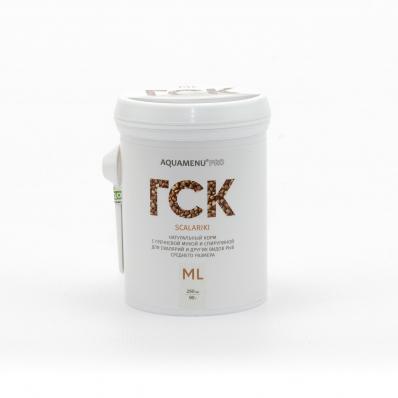 Корм ГСК ML AQUAMENU PRO 250 мл (90 г) натуральный, с гречневой мукой и спирулиной