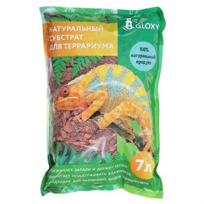 Субстрат Gloxy «Кора лиственницы» для террариумов, 7 л