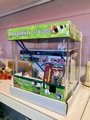 Аквариум 10 литров с фильтром и светом DoPhin — готовый комплект 6 в 1
